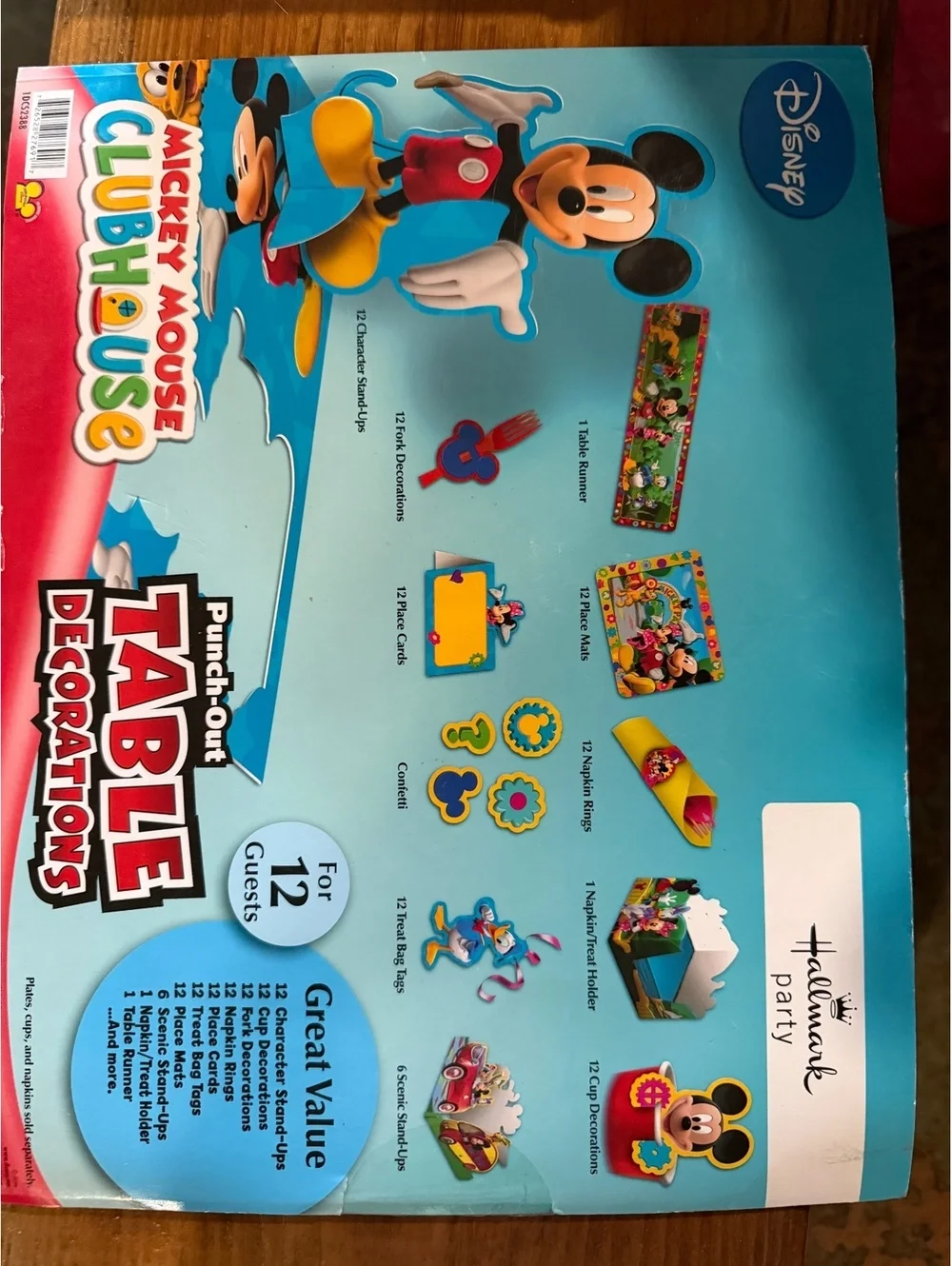 Disney Mickey Mouse Clubhouse Punch-Out Table Decorations by